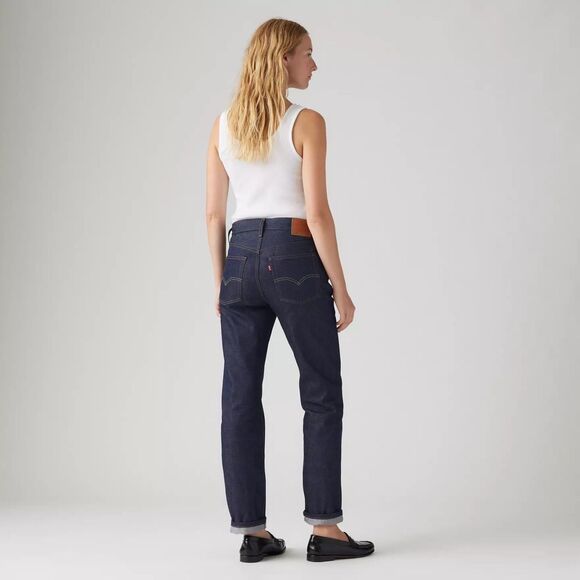 NWT $138 Levi's 501 Original Selvedge Jeans High Rise Dark Wash Women Size 26x30 - Picture 3 of 15